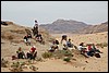 pauze in Wadi Rum - Jordanië , dinsdag 1 januari 2008