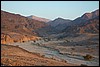 bij zonsondergang Wadi Araba - Jordanië , dinsdag 25 december 2007