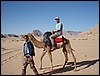 kameel rit in Wadi Rum - JordaniÃ« , woensdag 2 januari 2008