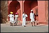 bij Taj Mahal, Agra, India , dinsdag 9 augustus 2005