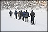wandeling naar Savilampi, Oulanka NP, Finland , maandag 7 februari 2011